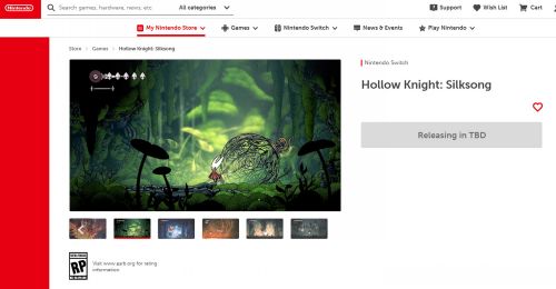 《空洞騎士：絲之歌》將於上半年發售 已上線任天堂eShop商店頁面