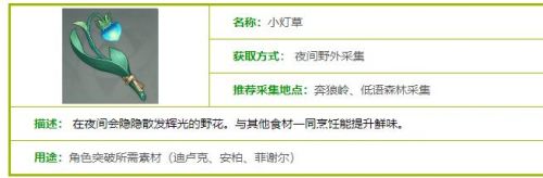 原神小燈草採集位置一覽