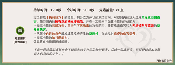 原神卡維天賦加點及技能詳解