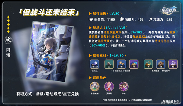 崩壞星穹鐵道|停雲首選光錐