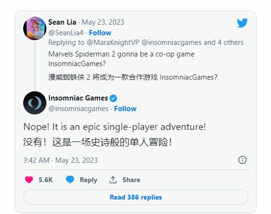 官方確認：《漫威蜘蛛俠2》沒合作模式 是單人遊戲