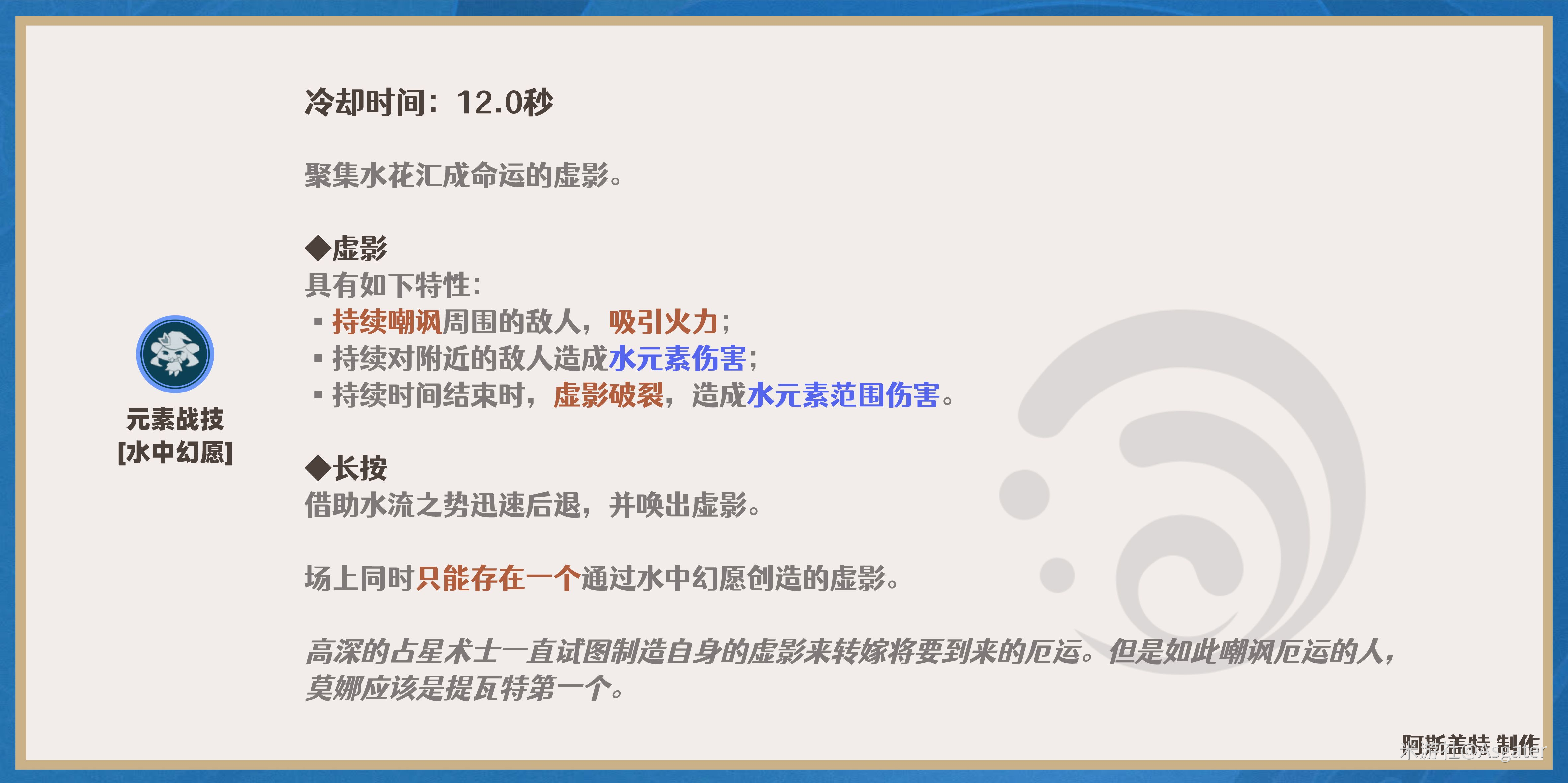原神莫娜角色簡析|天賦簡析