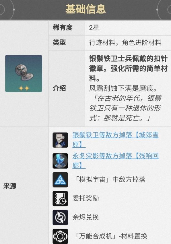 星鐵布洛妮婭非副本材料