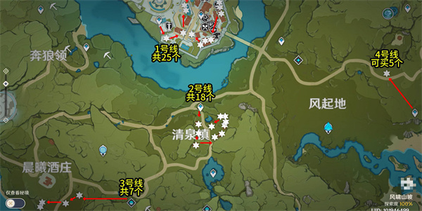 《原神》3.8慕風蘑菇最佳采集路線一覽