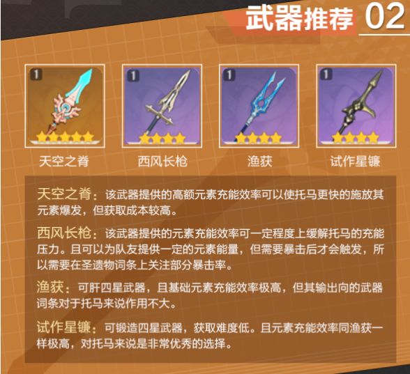 原神|3.8托馬武器選擇建議|托馬推薦帶什麼武器