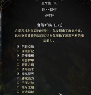 柏德之門3|邪術師技能推薦
