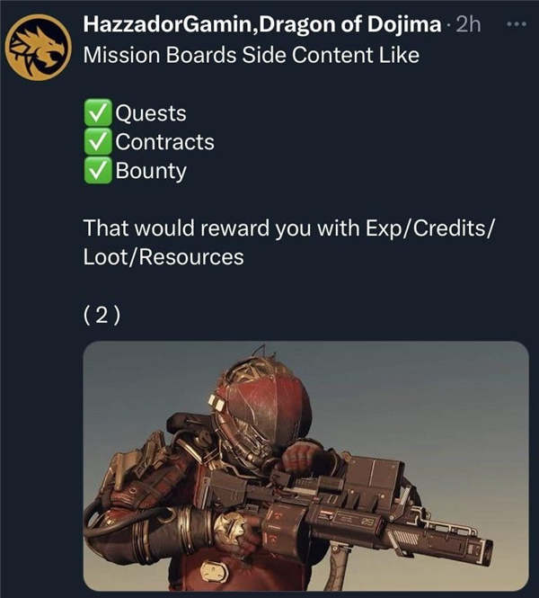 B社稱任務板將在《星空》回歸 完成任務獲經驗資源等