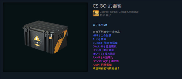 CS:GO武器箱能抽到什麼