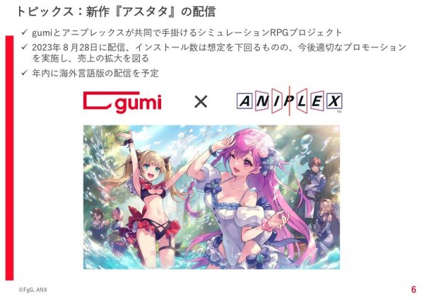 gumi 宣布正在開發 6 款新作 模擬 RPG《Aster Tatariqus》海外版將於 2023 年內推出