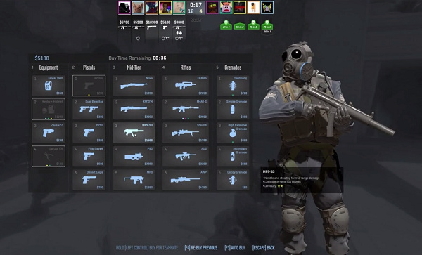 CS2新BUG：斷開重連後買槍給出錯誤武器