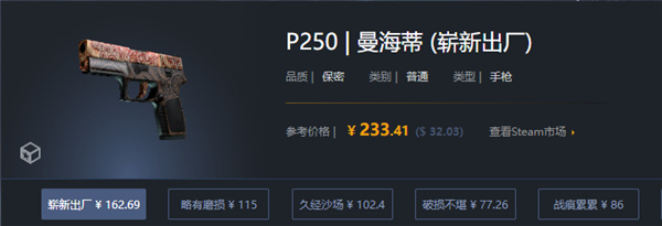 CSGO|P250曼海蒂抽什麼箱子|P250曼海蒂多少錢