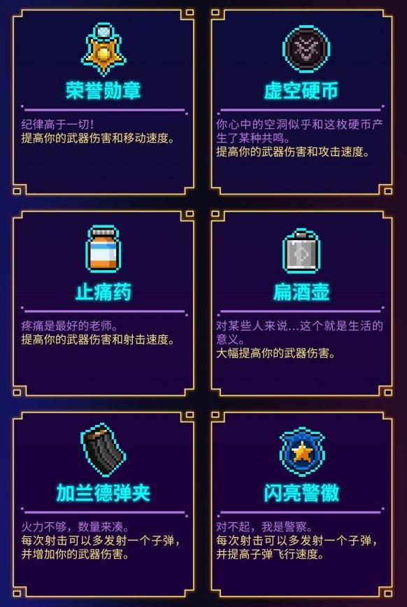 霓虹深淵無限|武器類道具一覽