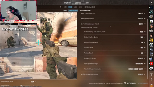 職業選手Twistzz的CS2設定參數