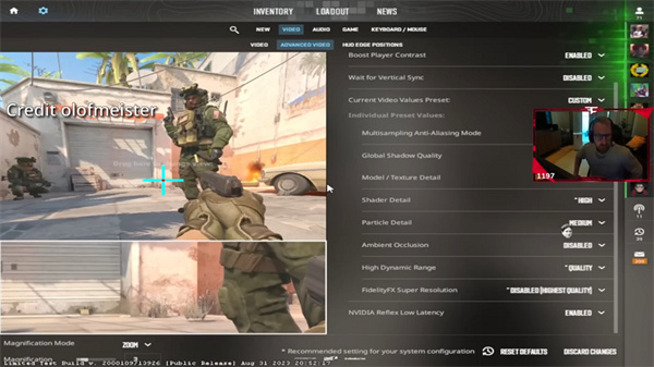 職業選手olofmeister的CS2設定參數