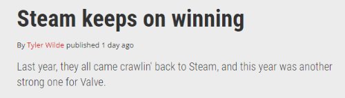 外媒總結2023年PC遊戲領域：Steam表現強勢 地位難被撼動