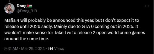 玩家希望《四海兄弟4》發售日避開《GTA6》