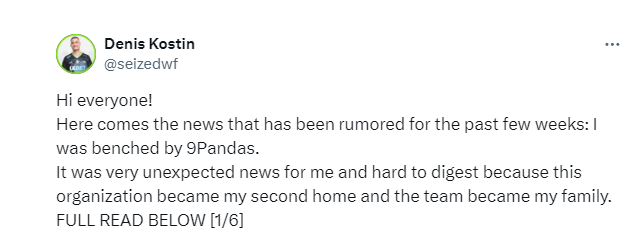CS2|seized正式宣佈離開9 Pandas