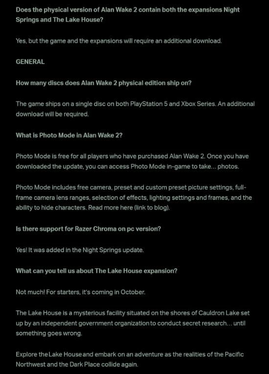 《心灵杀手2》实体版引争议：夜泉镇DLC需额外下载！
