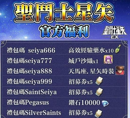 聖鬥士星矢 EX|最新兌換碼禮包碼序號分享