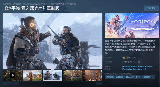 《地平线：零之曙光复刻版》Steam销量不佳 預估銷量不到2萬份