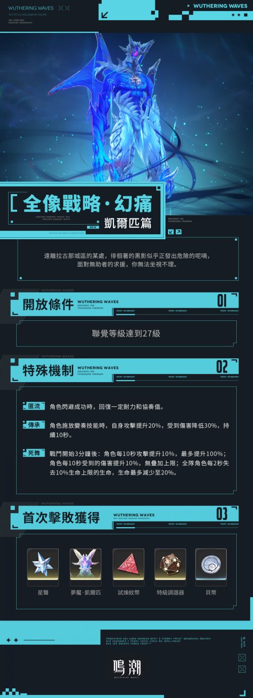 《鳴潮》2.4版本情報 全像戰略挑戰更新「凱爾匹」