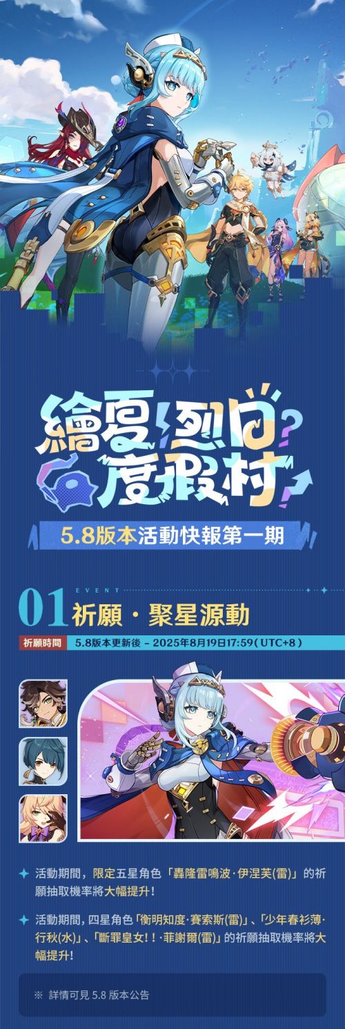《原神》「繪夏!烈日?度假村!」5.8版本活動快報