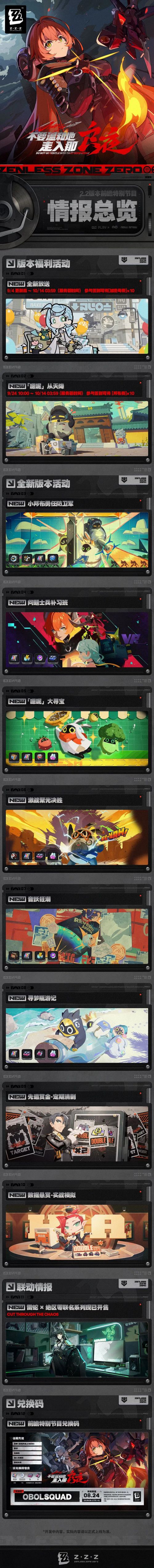 《絕區零》2.2版本前瞻特別節目丨完整情報一覽